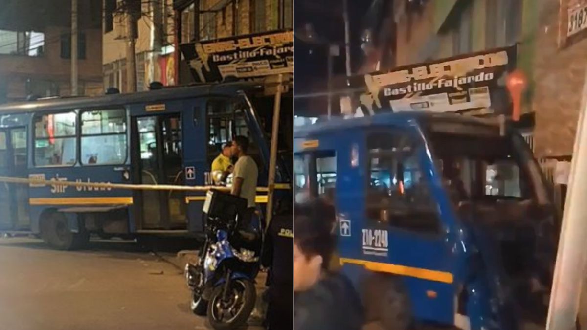Video Conductor pierde el control de bus y ocasiona impactante accidente en Bogotá