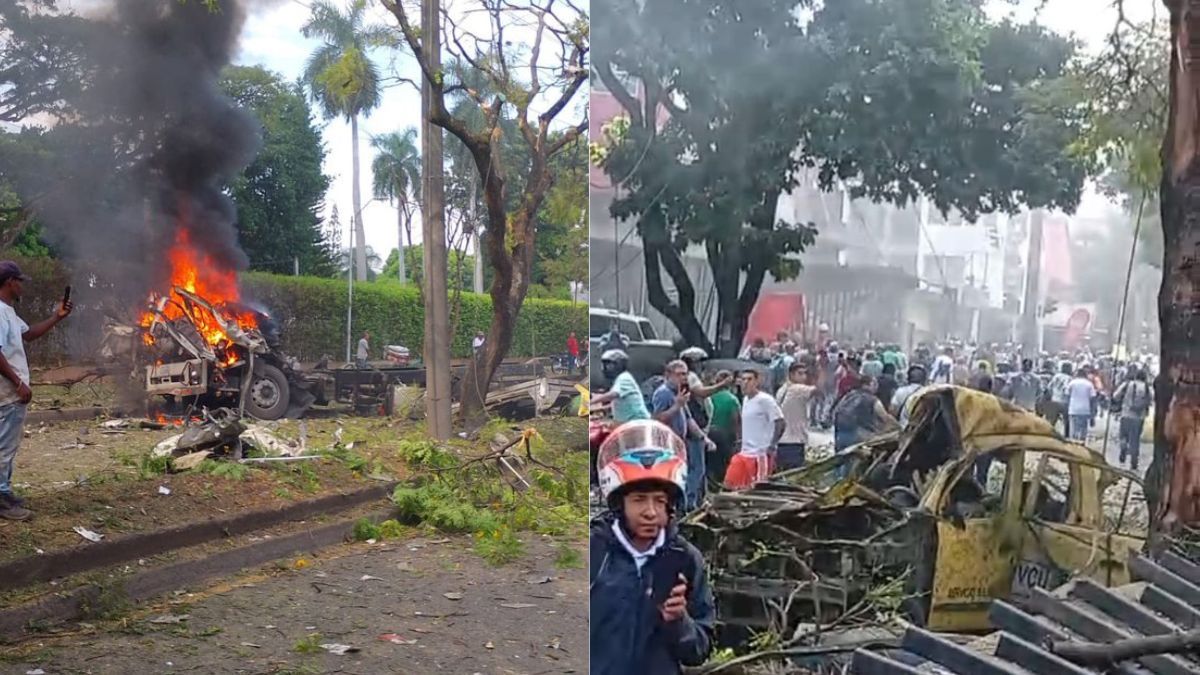 Video Ciudadano grabó momento exacto donde explotó carrobomba en Cali